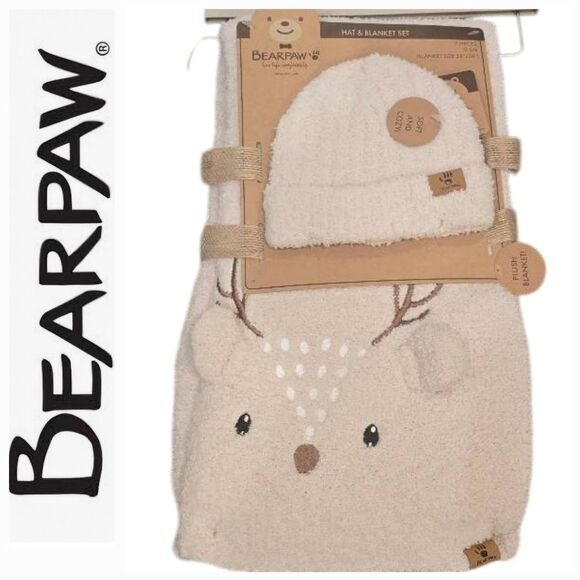 BearPaw Reindeer Hat & Blanket Set - Picture 1 of 4